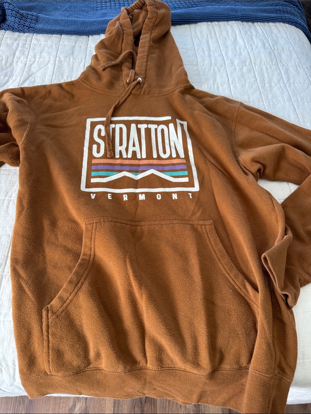 Vermont Stratton Brown Hooded Sweatshirt